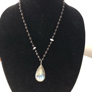 Stone and bead necklace